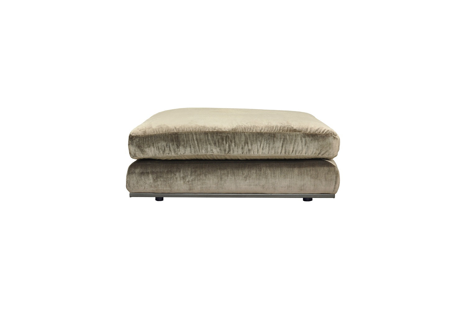 Edeler Pouf aus Büffelleder, Stoff oder Samt | Modell SENI F